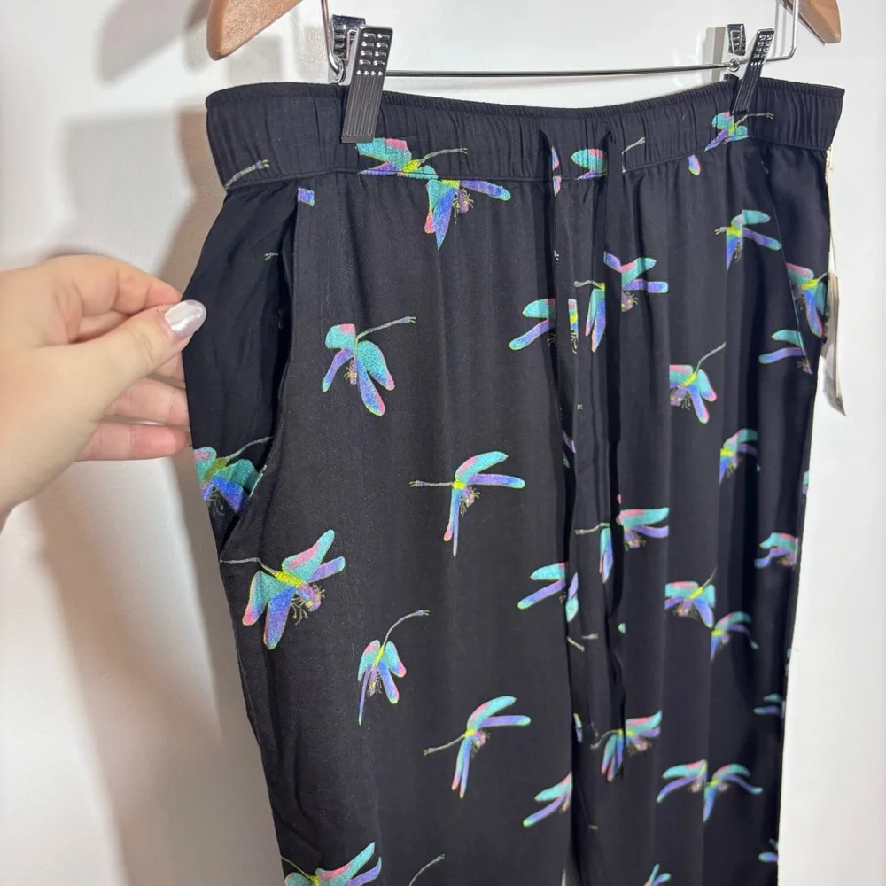 Obey Wavelength Pant Dragonfly NWT Large Elastic Waist Pockets Sustainable Tie - Picture 8 of 16